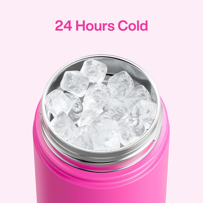 Insulated Water Bottle with Straw Stainless Steel Water Bottle, Leak-Proof, BPA-Free, Double Wall Vacuum Keeps Cold for 24 Hours for Sports, Travel, School (26 oz, Cotton Candy) - Colors A