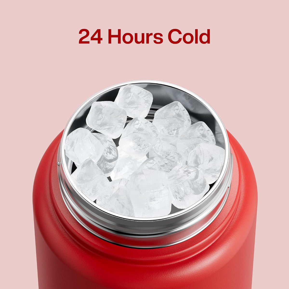 Insulated Water Bottle with Straw Stainless Steel Water Bottle, Leak-Proof, BPA-Free, Double Wall Vacuum Keeps Cold for 24 Hours for Sports, Travel, School (26 oz, Cotton Candy) - Colors A