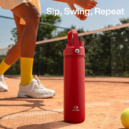 Insulated Water Bottle with Straw Stainless Steel Water Bottle, Leak-Proof, BPA-Free, Double Wall Vacuum Keeps Cold for 24 Hours for Sports, Travel, School (26 oz, Cotton Candy) - Colors A