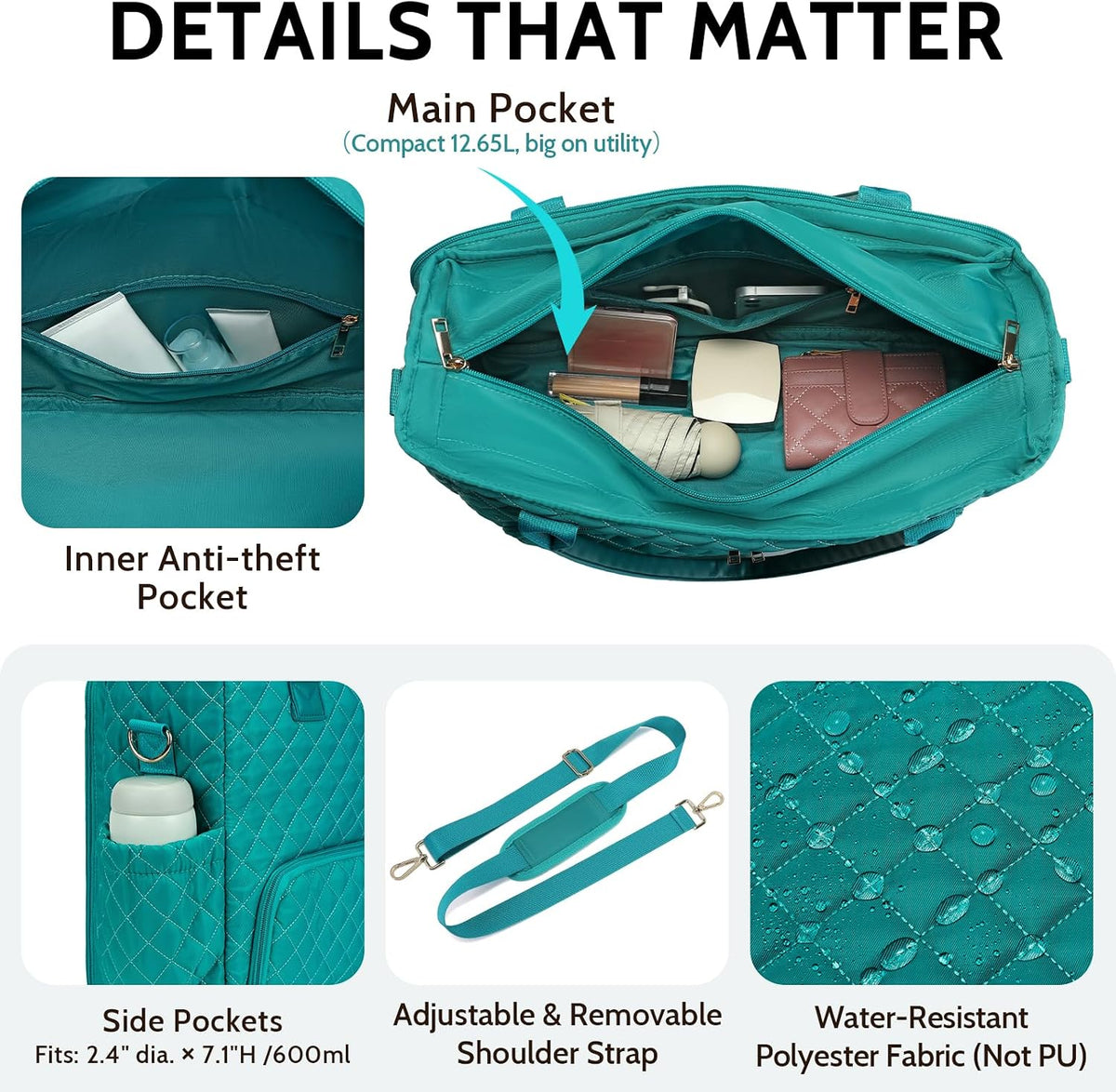 3-in-1 Insulated Lunch & Laptop Work Tote for Women, 15.6-Inch