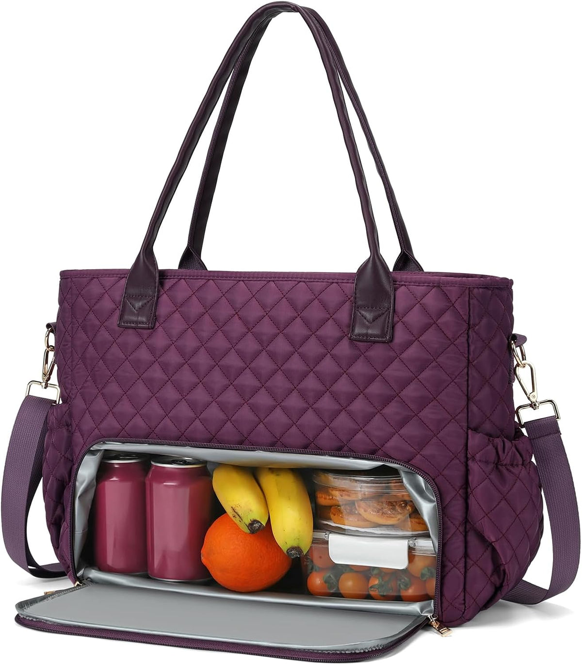 3-in-1 Insulated Lunch & Laptop Work Tote for Women, 15.6-Inch