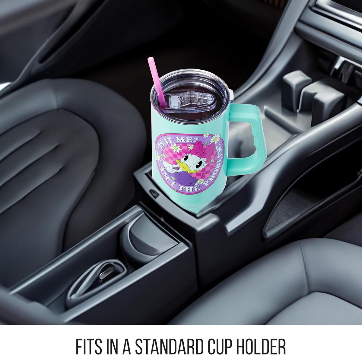 Lilo and Stitch Wink Face, Stainless Steel Tumbler, 40oz | Make Some Waves, Rhinestone, Disney, Double Walled, Includes Handle and Straw, Fits in Cup Holder, 1.18 Liters - Colors A