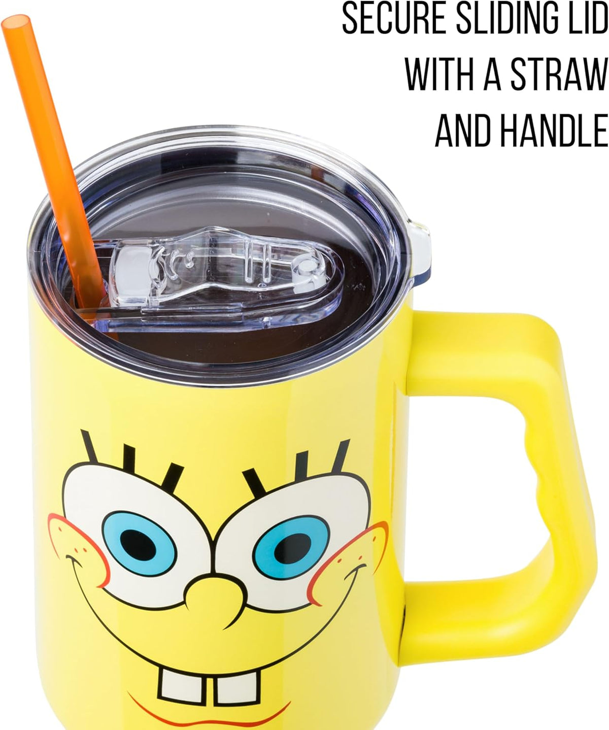 Lilo and Stitch Wink Face, Stainless Steel Tumbler, 40oz | Make Some Waves, Rhinestone, Disney, Double Walled, Includes Handle and Straw, Fits in Cup Holder, 1.18 Liters - Colors A
