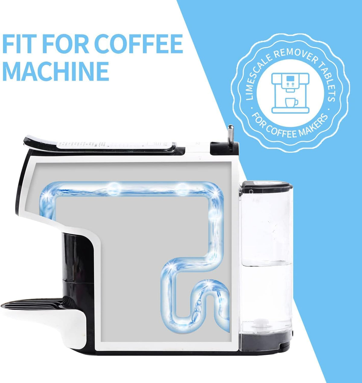 NATRUTH 20 Packs Powerful Limescale Removal,Efficient Water Bottle Cleaning Tablets,Odor-Free KETTLE & Coffee Cup Cleaner Tablets,Descaler for Coffee Machine,Natural Stainless Steel Cup Cleaners