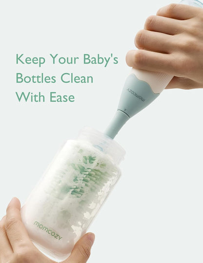 Baby Bottle Brush Kit, Push-Press Foam Design, Green