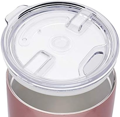Rose Gold Double Wall Vacuum Insulated Stainless Steel Tumbler Travel Mug Shuh Duh Fuh Cup (Skinny 20 oz)