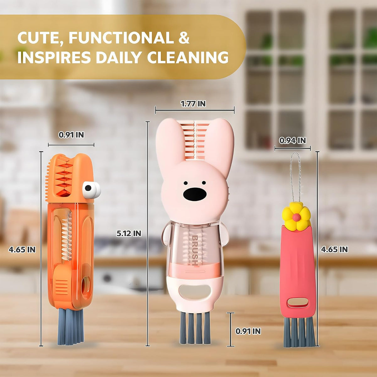 Cup Lid Cleaning Brush, 3 in 1 Cup Cleaner Brush New Multifunctional Lid Cleaner Lid Brush Cleaning Tool Multipurpose Bottle Gap Cleaner Brush Blue