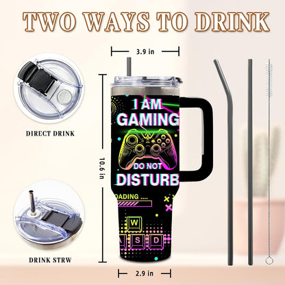 Wolf Tumbler 40oz, Insulated Wolf Cup Gifts for Man | Wolves Tumbler with Pine Trees Leakproof, Animal Print Water Bottle for Dad, Fathers Day Ideal Gifts for Wolf Lovers, 1 Pack