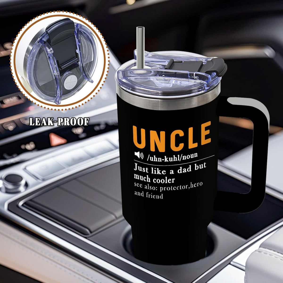 Wolf Tumbler 40oz, Insulated Wolf Cup Gifts for Man | Wolves Tumbler with Pine Trees Leakproof, Animal Print Water Bottle for Dad, Fathers Day Ideal Gifts for Wolf Lovers, 1 Pack