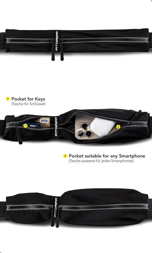 ® Running Belt for Men & Women - Secure Jogging Pouch for Phone, Keys & Essentials - For All Cell Phones