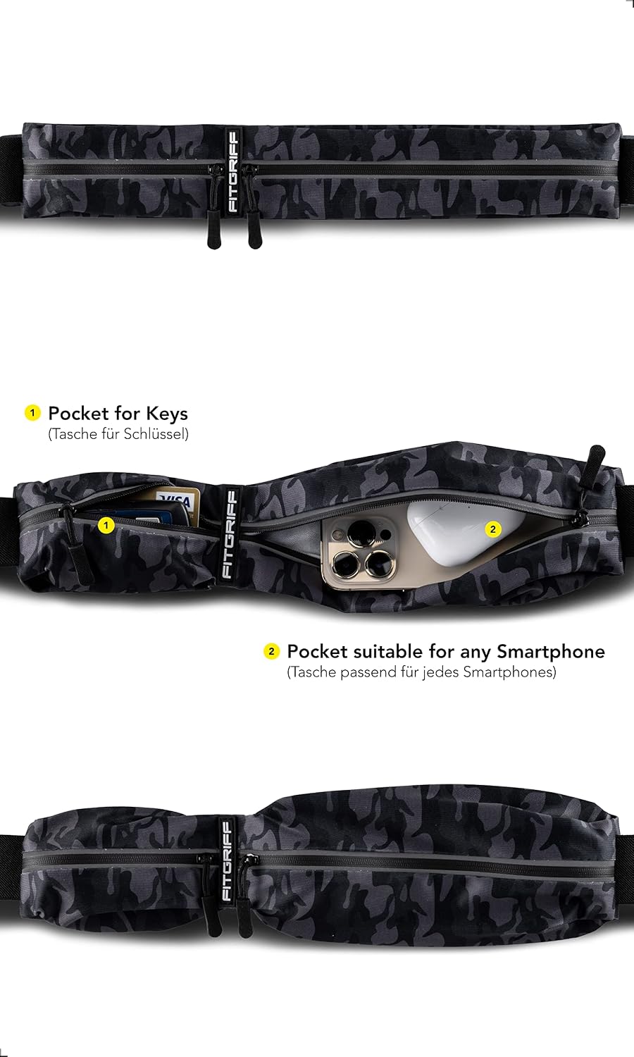 ® Running Belt for Men & Women - Secure Jogging Pouch for Phone, Keys & Essentials - For All Cell Phones