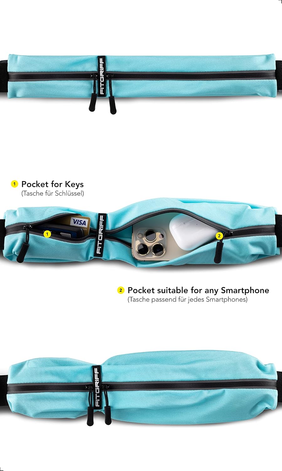 ® Running Belt for Men & Women - Secure Jogging Pouch for Phone, Keys & Essentials - For All Cell Phones