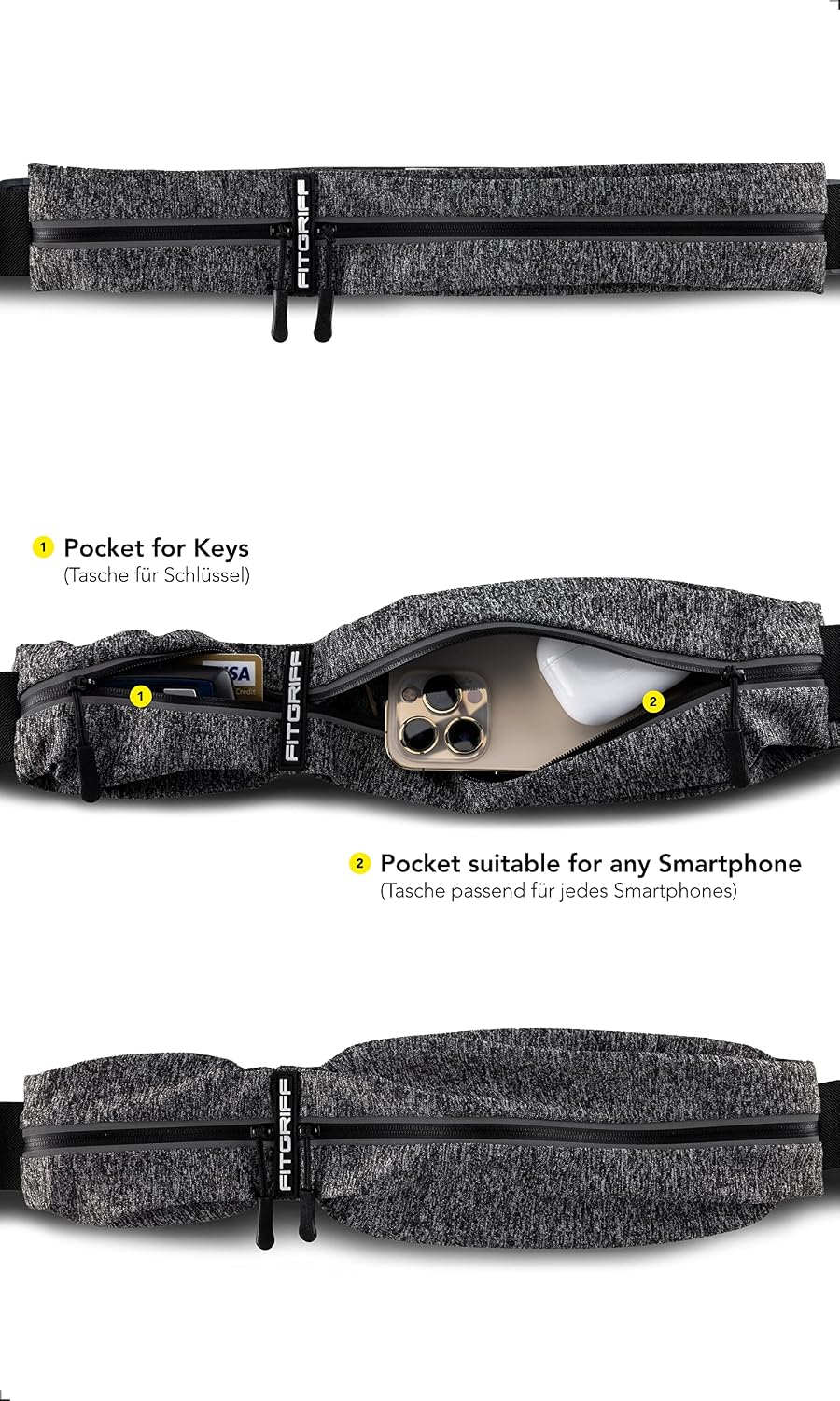 ® Running Belt for Men & Women - Secure Jogging Pouch for Phone, Keys & Essentials - For All Cell Phones