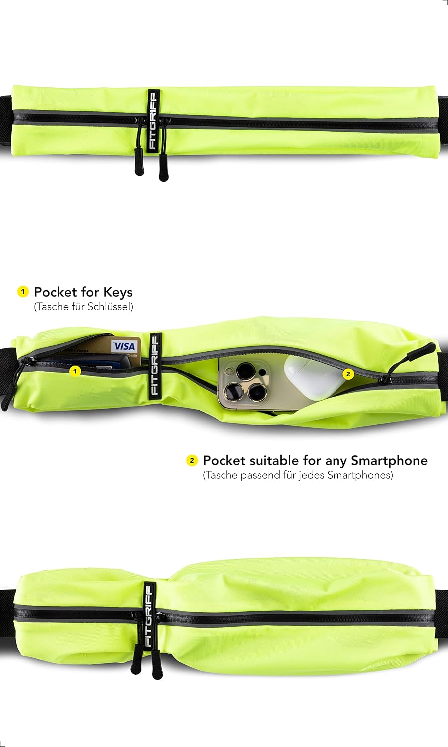 ® Running Belt for Men & Women - Secure Jogging Pouch for Phone, Keys & Essentials - For All Cell Phones