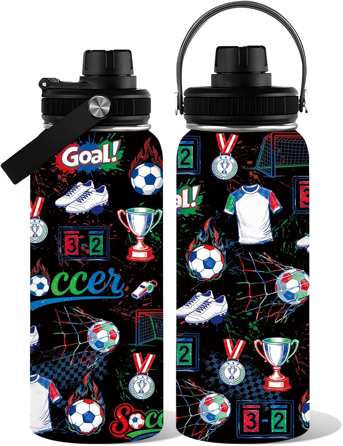 Pickleball Water Bottle 32oz | Insulated Stainless Steel Travel Tumbler with Lid Leak-Proof Keep Hot or Cold, BPA-Free |Dink Responsibly Gifts for Pickleball Lovers