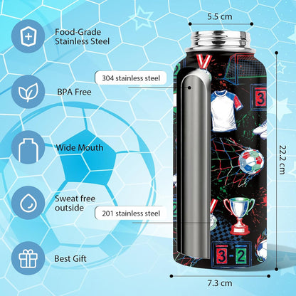 Pickleball Water Bottle 32oz | Insulated Stainless Steel Travel Tumbler with Lid Leak-Proof Keep Hot or Cold, BPA-Free |Dink Responsibly Gifts for Pickleball Lovers