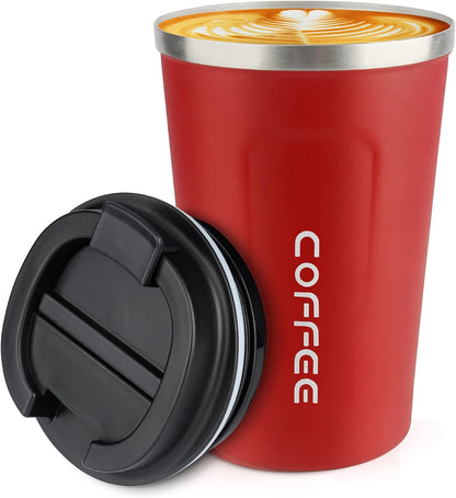 CS COSDDI 12 oz Coffee mug - Stainless Steel Coffee Cup with Leakproof Lid