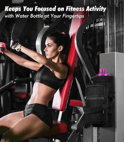 Magnetic Gym Bag, 40oz, Water Bottle Carrier Holder, Black - Colors B