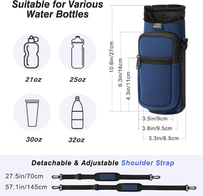 Magnetic Gym Bag, 40oz, Water Bottle Carrier Holder, Black - Colors B