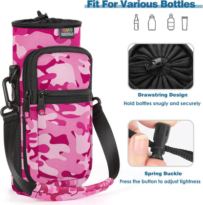 Magnetic Gym Bag, 40oz, Water Bottle Carrier Holder, Black - Colors B