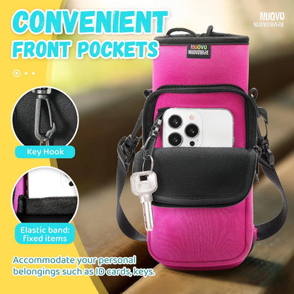 Magnetic Gym Bag, 40oz, Water Bottle Carrier Holder, Black - Colors B