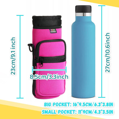 Magnetic Gym Bag, 40oz, Water Bottle Carrier Holder, Black - Colors B
