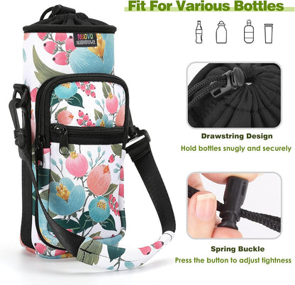 Magnetic Gym Bag, 40oz, Water Bottle Carrier Holder, Black - Colors B