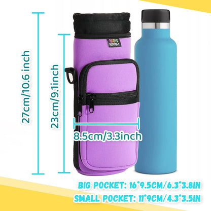 Magnetic Gym Bag, 40oz, Water Bottle Carrier Holder, Black - Colors B