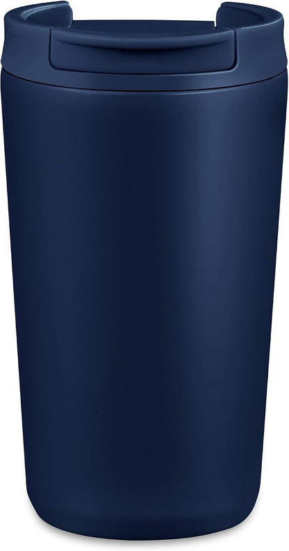 12 oz Travel Coffee Mug Insulated Coffee Cups with Leakproof Flip Lids Stainless Steel Double Wall Thermal Tumbler Reusable Hot Cold Cup for Travel Work Daily Use (Black, 12ounces)
