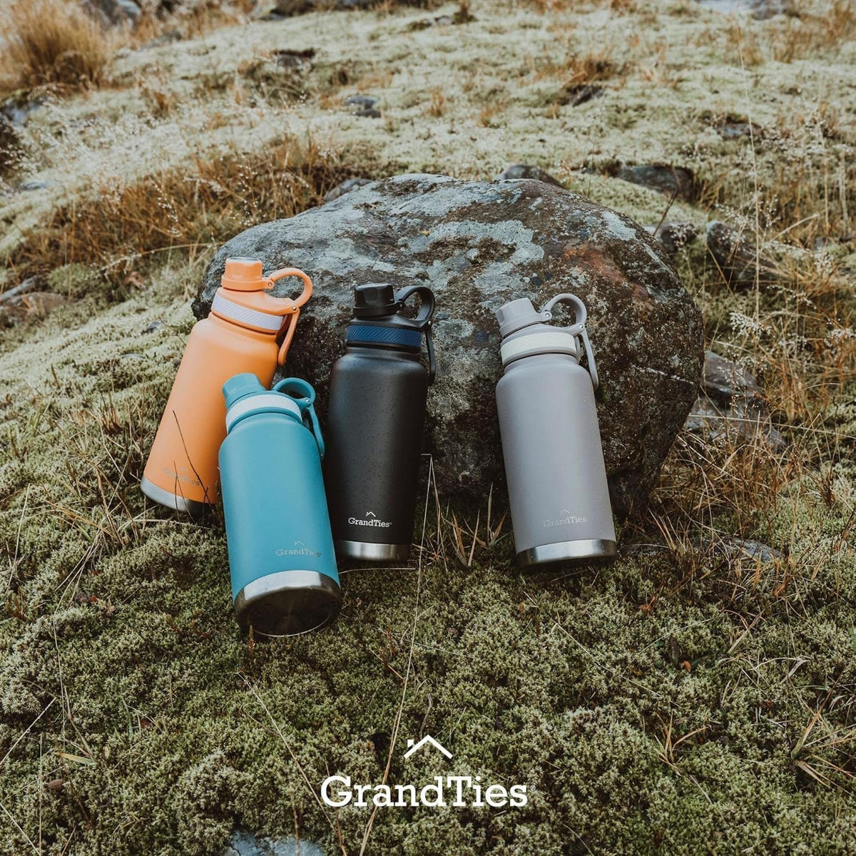 2 Lids Sports Stainless Steel Water Bottles – Wide Mouth Vacuum Insulated Reusable Leak Proof BPA-Free Travel Metal Canteen, Thermal Bottles for Men Women Gym (Ivory White 32 oz)