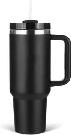 Insulated Travel Tumbler with Ergonomic Handle and Spill-Resistant Lid | Double-Wall Insulation, Hot & Cold Beverages, Fits Car Cup Holders, Reusable Design, All-Day Hydration