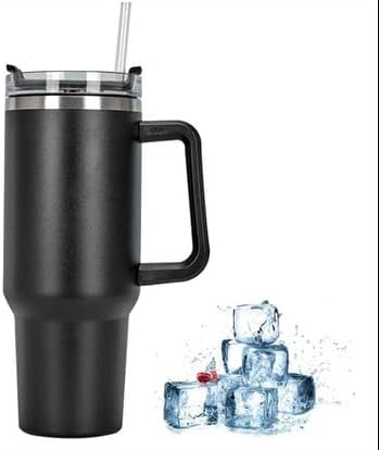 Insulated Travel Tumbler with Ergonomic Handle and Spill-Resistant Lid | Double-Wall Insulation, Hot & Cold Beverages, Fits Car Cup Holders, Reusable Design, All-Day Hydration