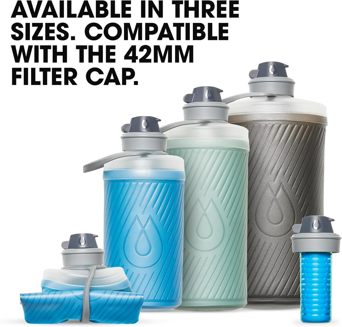 Flux Collapsible Backpacking Water Bottle (750ml, 1L, 1.5L)