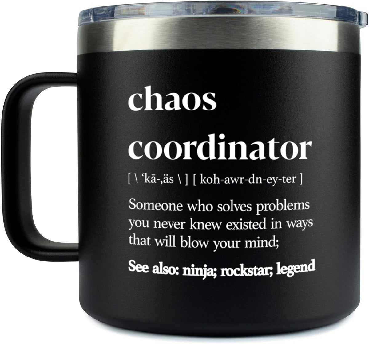 Chaos Coordinator Tumbler Mug Gifts 20 Ounce Administrative Professional Day Gifts Teacher Appreciation Gifs for Women, Gift for Co Workers Best Boss for Women