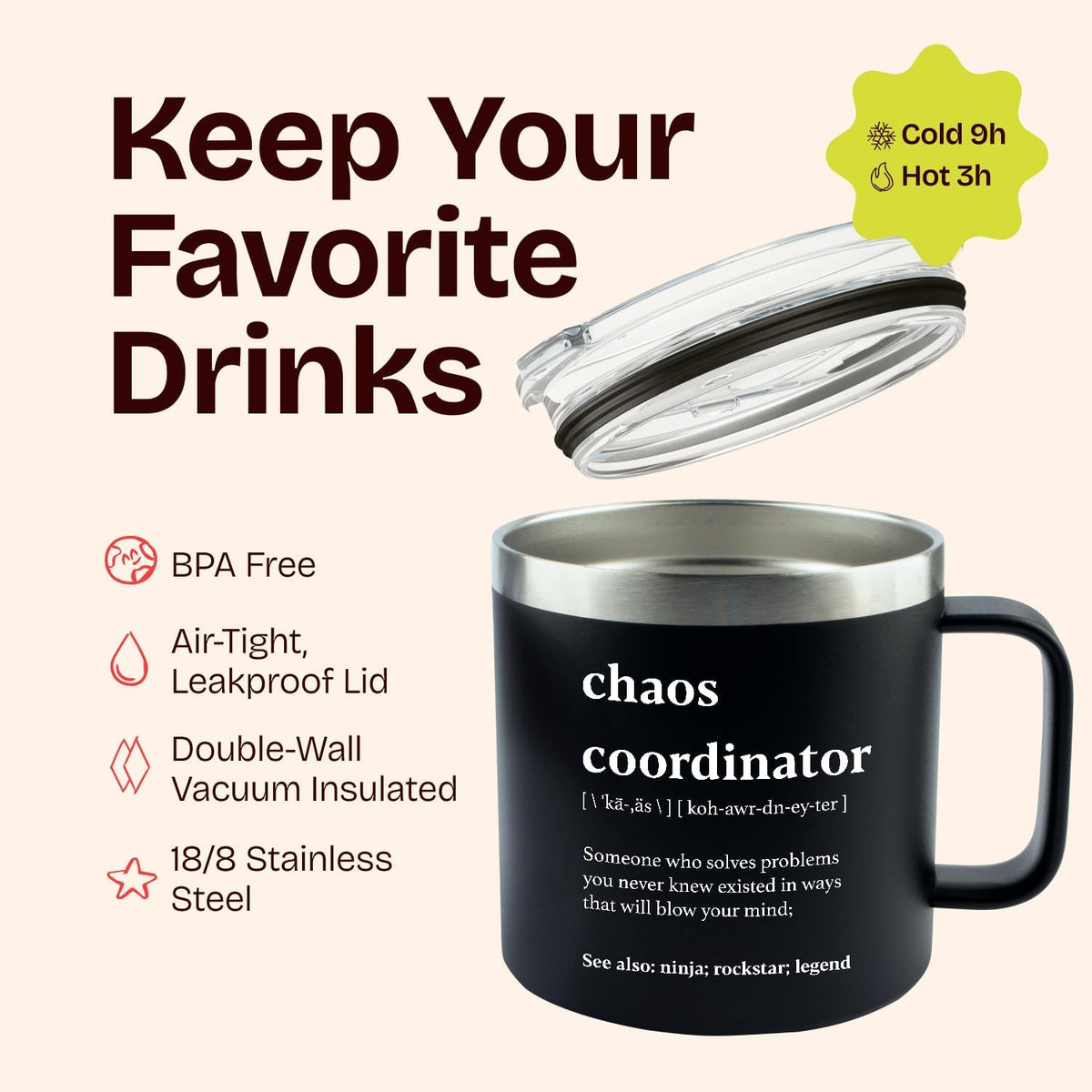 Chaos Coordinator Tumbler Mug Gifts 20 Ounce Administrative Professional Day Gifts Teacher Appreciation Gifs for Women, Gift for Co Workers Best Boss for Women