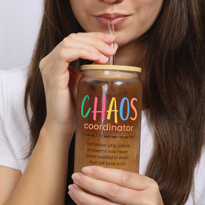 Chaos Coordinator Tumbler Mug Gifts 20 Ounce Administrative Professional Day Gifts Teacher Appreciation Gifs for Women, Gift for Co Workers Best Boss for Women