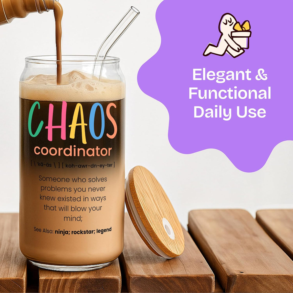 Chaos Coordinator Tumbler Mug Gifts 20 Ounce Administrative Professional Day Gifts Teacher Appreciation Gifs for Women, Gift for Co Workers Best Boss for Women