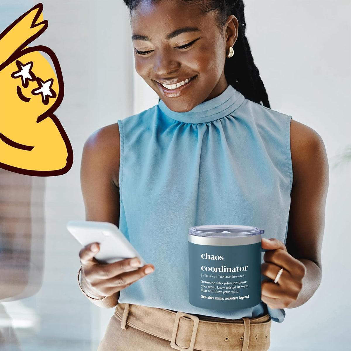 Chaos Coordinator Tumbler Mug Gifts 20 Ounce Administrative Professional Day Gifts Teacher Appreciation Gifs for Women, Gift for Co Workers Best Boss for Women