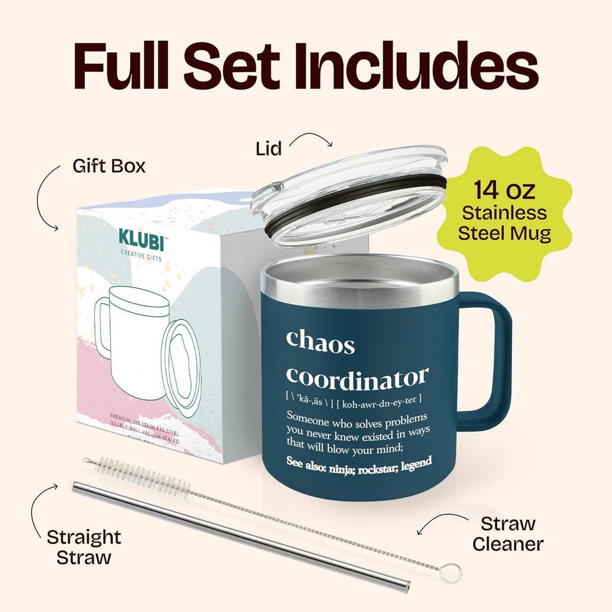 Chaos Coordinator Tumbler Mug Gifts 20 Ounce Administrative Professional Day Gifts Teacher Appreciation Gifs for Women, Gift for Co Workers Best Boss for Women