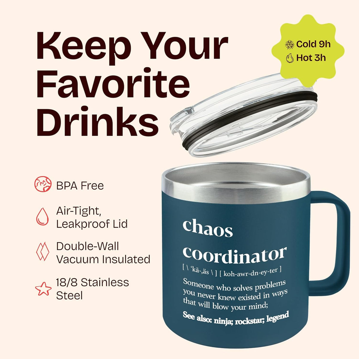 Chaos Coordinator Tumbler Mug Gifts 20 Ounce Administrative Professional Day Gifts Teacher Appreciation Gifs for Women, Gift for Co Workers Best Boss for Women