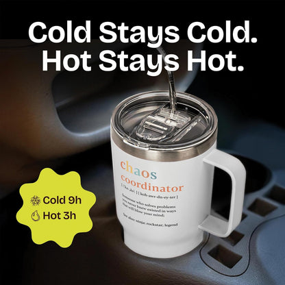 Chaos Coordinator Tumbler Mug Gifts 20 Ounce Administrative Professional Day Gifts Teacher Appreciation Gifs for Women, Gift for Co Workers Best Boss for Women