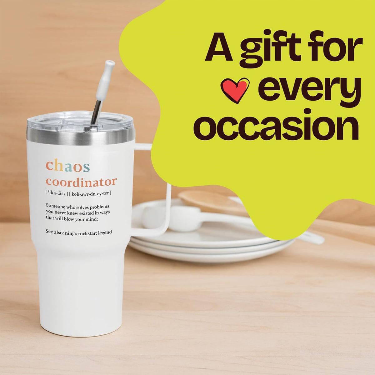 Chaos Coordinator Tumbler Mug Gifts 20 Ounce Administrative Professional Day Gifts Teacher Appreciation Gifs for Women, Gift for Co Workers Best Boss for Women