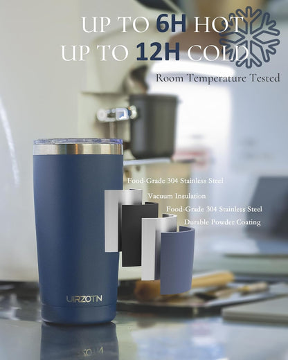 20oz Travel Coffee Tumbler, Insulated Travel Mug, Sapphire