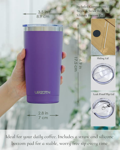 20oz Travel Coffee Tumbler, Insulated Travel Mug, Sapphire