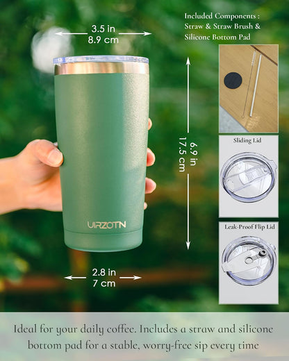 20oz Travel Coffee Tumbler, Insulated Travel Mug, Sapphire