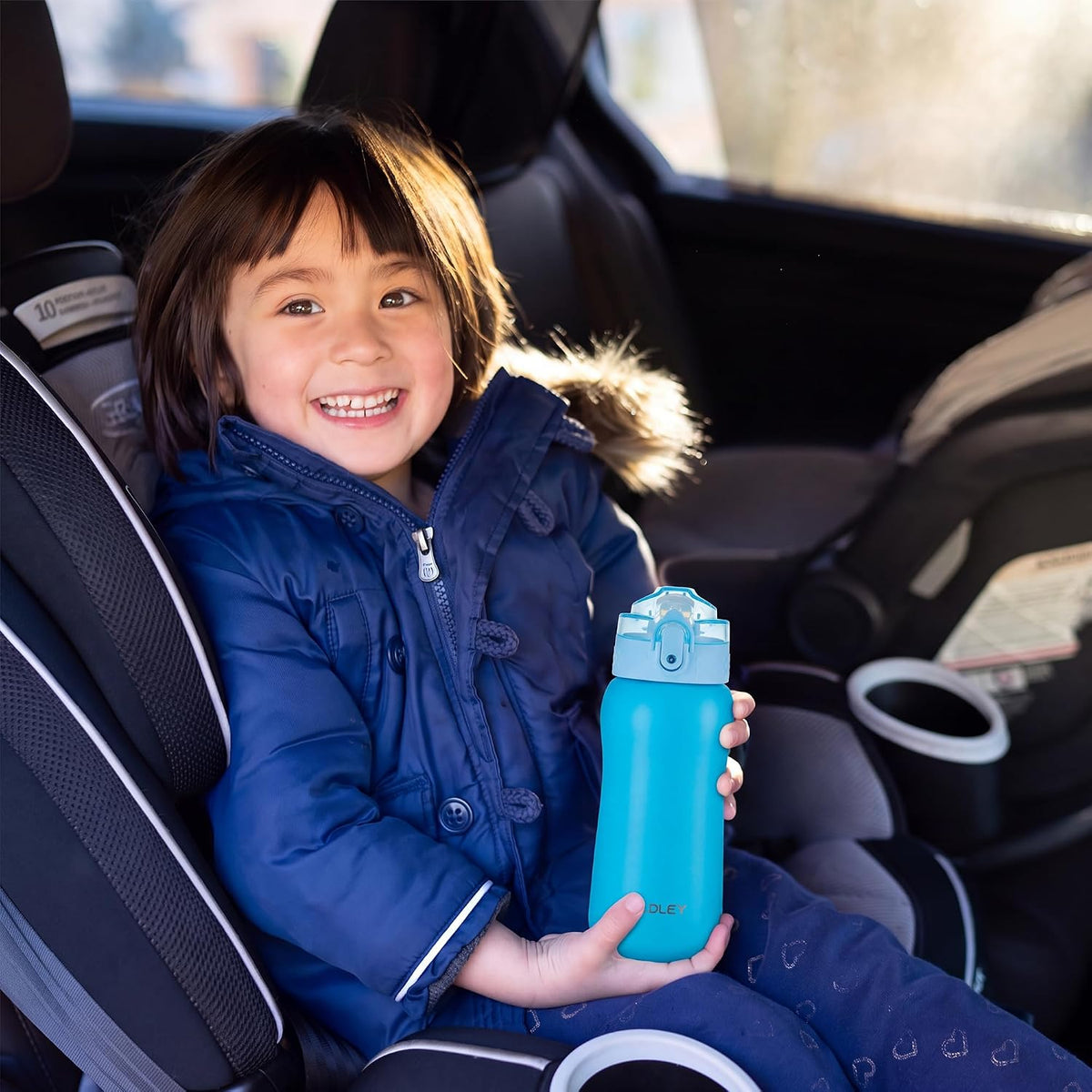 Insulated Water Bottle 20oz for Adults Kids Stainless Steel Water Bottles with Straw/Chug/Carabiner 3 Lids Fruit Strainer Double Wall Vacuum Wide Mouth BPA Free Leak-Proof for School Travel