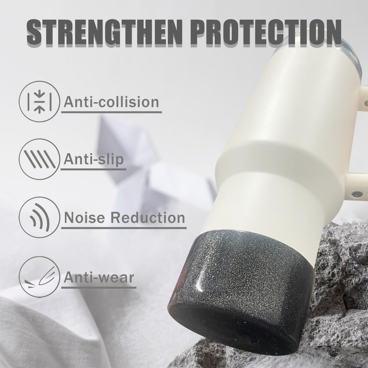 Jelly Luster Glitter Silicone Boot Sleeve for Stanley 20-40oz Cup&Tumbler