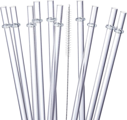 24 PCS, Reusable Straws with 4 Brushes, 10.5" Long Tritan Hard Plastic Straws, 12 Colors Translucent Replacement Drinking for 16OZ-32 OZ Tumblers, Cups, Jars, Stanley, YETI, Starbucks, BPA Free