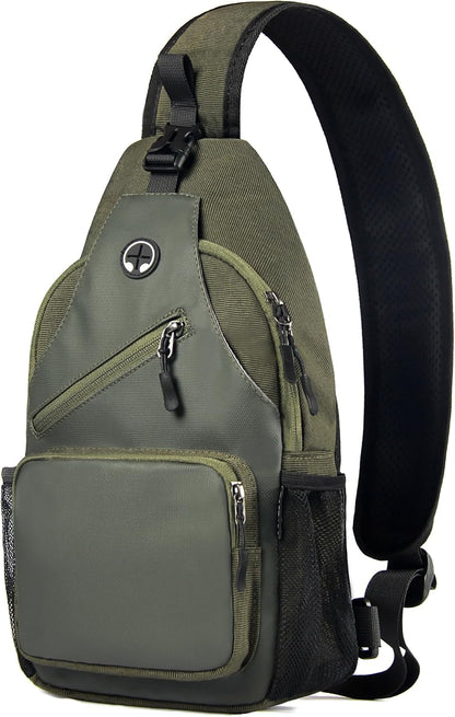 Crossbody Sling Bag,Small Backpack Men,Hands-Free Shoulder Daypack