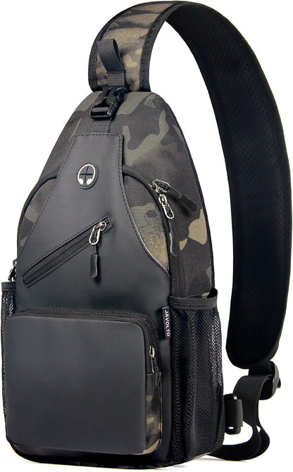 Crossbody Sling Bag,Small Backpack Men,Hands-Free Shoulder Daypack